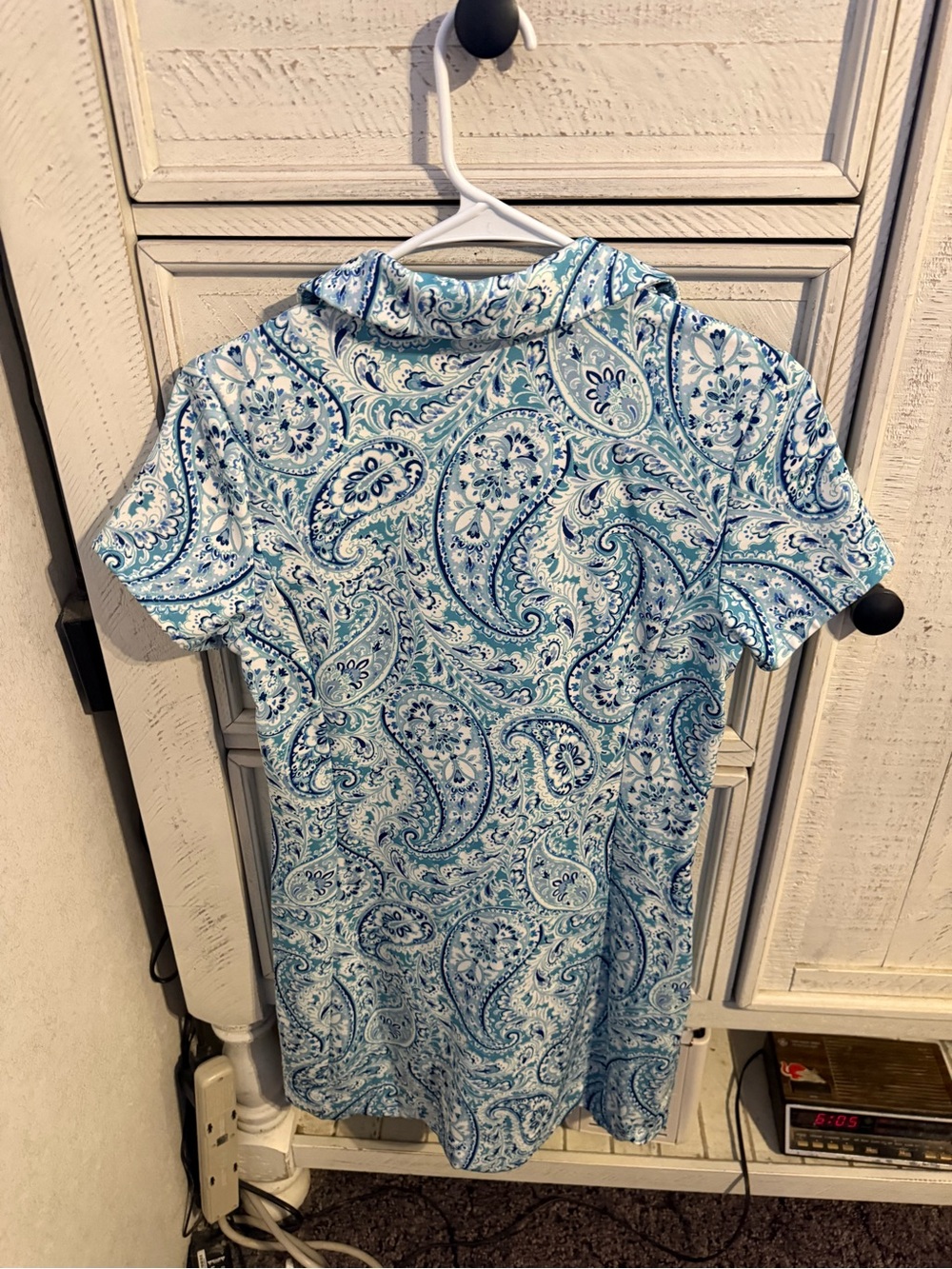 Sigrid Olsen Light Blue Paisley Mini Dress